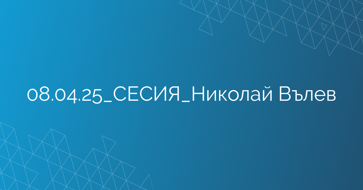 08.04.2025 СЕСИЯ Николай Вълев