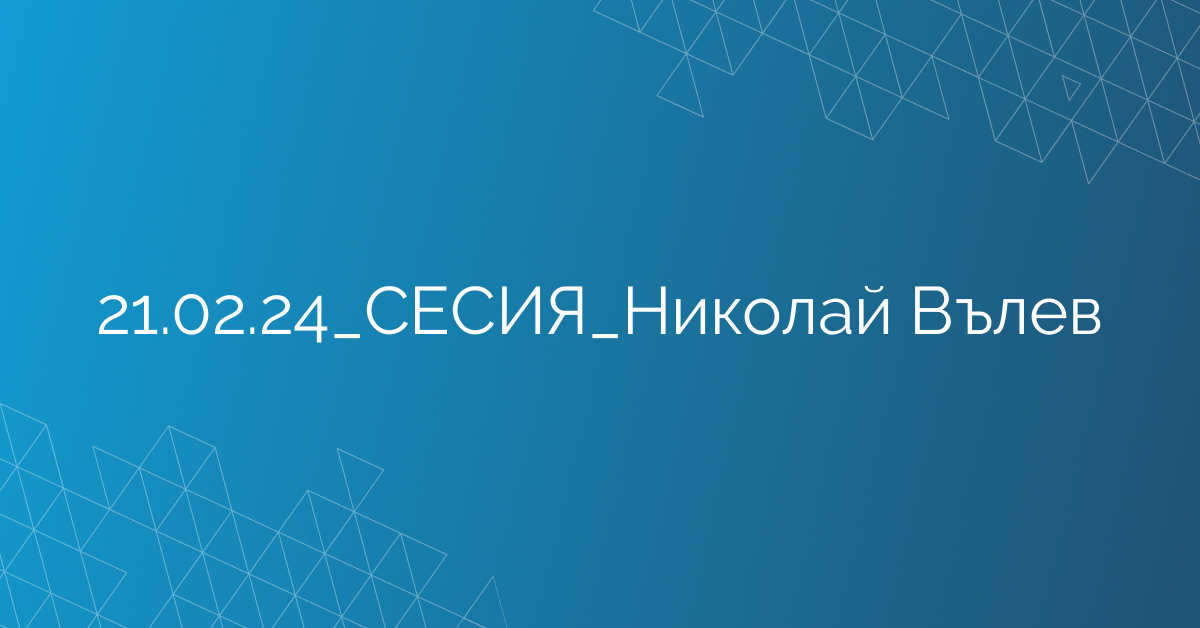 21.02.2024 СЕСИЯ Николай Вълев
