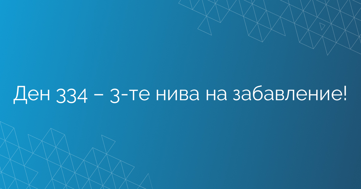 Ден 334 – 3-те нива на забавление!